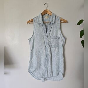 Cloth & Stone Womens Medium Sleeveless Button Down Lightweight Top